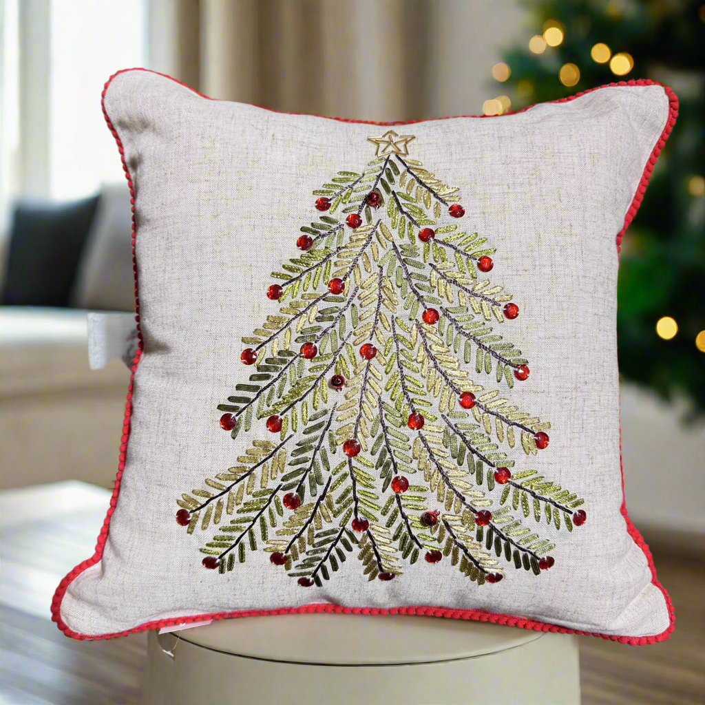 Christmas Tree Cushion Cover 40 x 40 cm – Crochet Saro