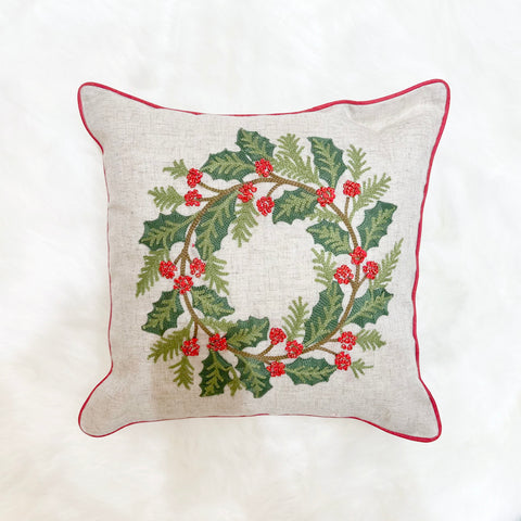 Christmas Wreath Cushion Cover | 40 x 40 cm