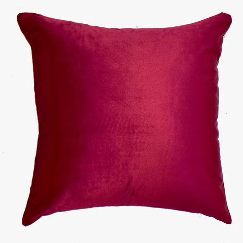 Wine Red Velvet Cushion Cover | 45 x 45 cm