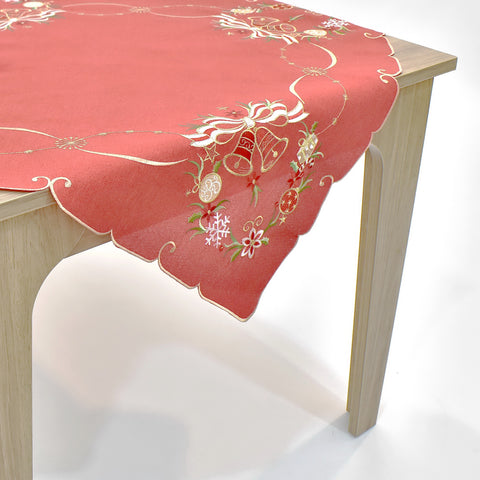 Christmas Bells Square Table Topper | 36 inches
