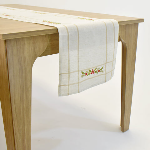 Linen-Like Christmas Table Runner | 16x72 inches
