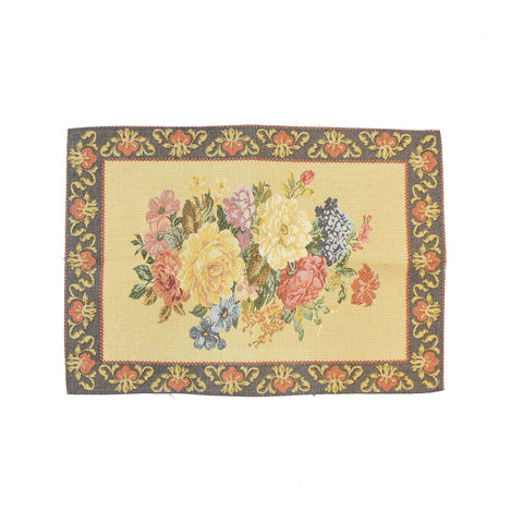 Flower Tapestry Table Doily | 33 x 45 cm
