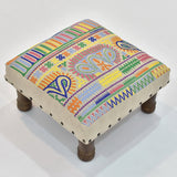 Indian Embroidery Foot Stool | 44 x 44 cm