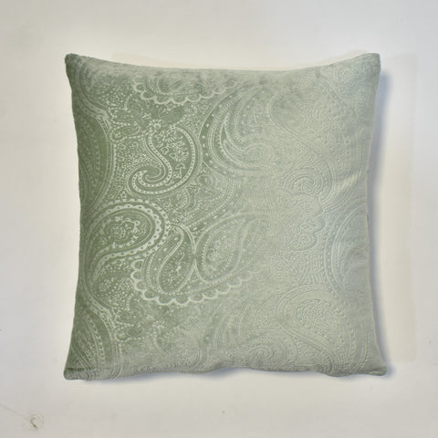 Glacial Green Paisley Cushion Cover | 45 x 45 cm