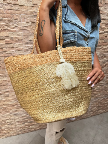 Jute With Gold Foil Bag