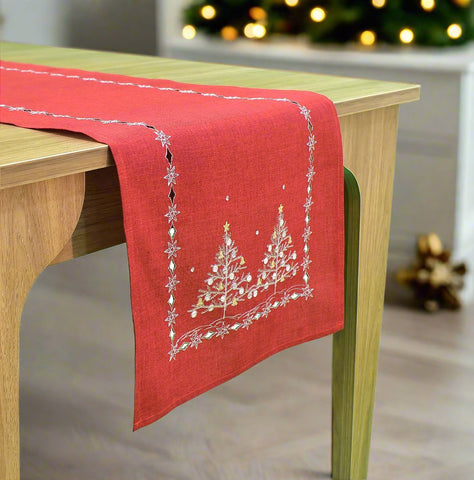 Classy Christmas Tree Table Runner | 16 x 72 inches