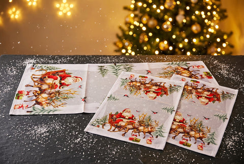Santa Claus 3 Piece Tablecloths Set