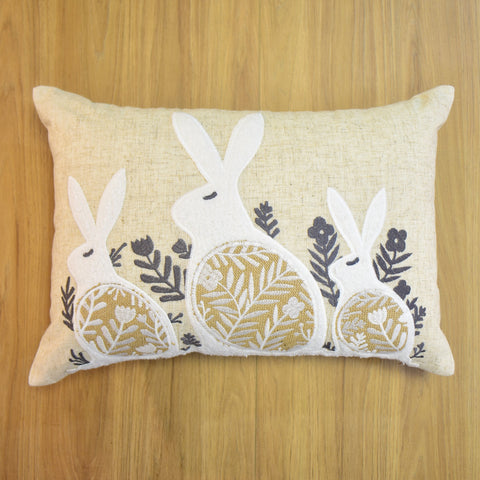 Easter Bunnies Linen Cushion Cover | 35 x 50 cm