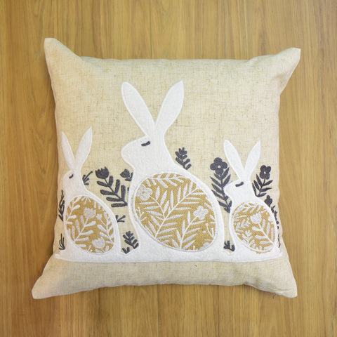 Easter Bunnies Linen Cushion Cover | 45 x 45 cm