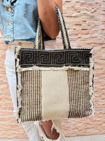 Jute With Beads Bag