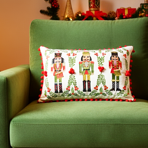 Christmas 3 Nutcrackers Cushion Cover | 30 x 45 cm