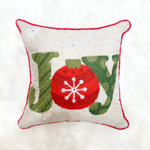 Christmas Joy Fluffy Cushion Cover | 40 x 40 cm