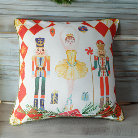 Christmas Nutcracker & Ballerina Cushion Cover | 45 x 45 cm