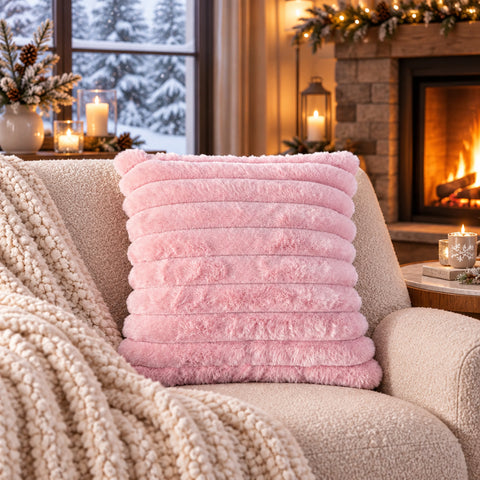 Pink Cozy Snow Cushion Cover Cushion Cover | 45 x 45 cm