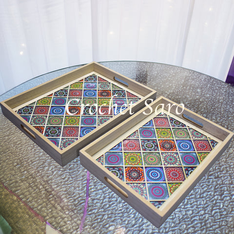 Mandala Wooden Tray