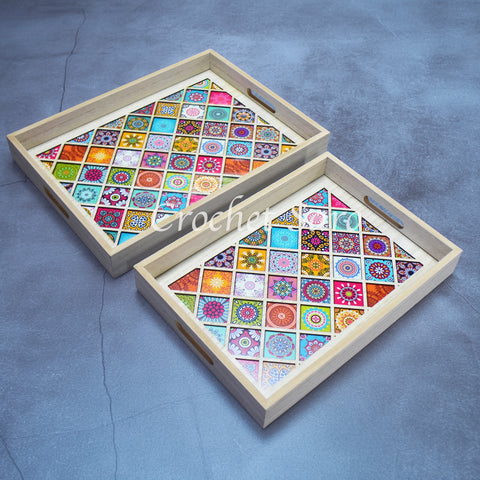 Mandala Wooden Tray
