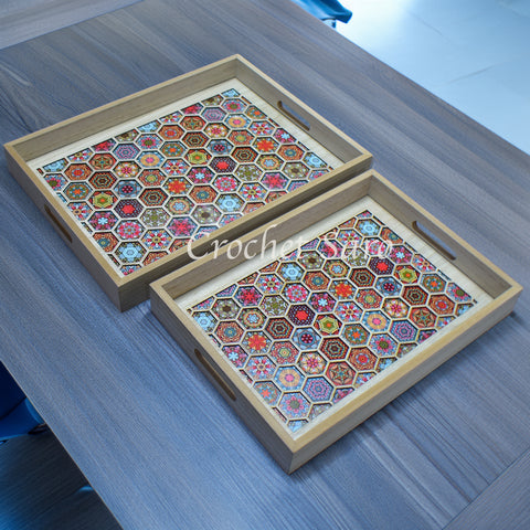 Honeycomb Wooden Tray