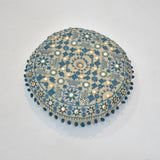 Blue Ethnic Style Round Indian Cushion | 40 x 40 cm
