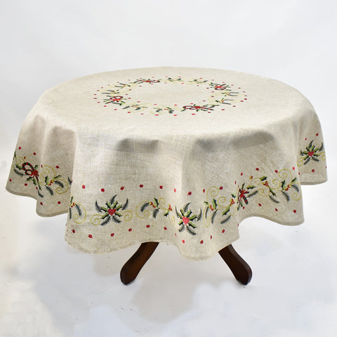 Candy Cane Christmas Dining Table Topper | 180 cm round