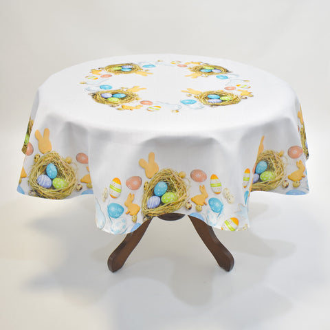Printed Easter Eggs Round Table Topper | 180cm Round