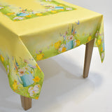 Printed Easter Chicks Table Topper | 72x90 inches