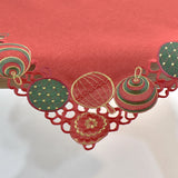 Christmas Ornaments Dining Table Topper | 72x126 inches