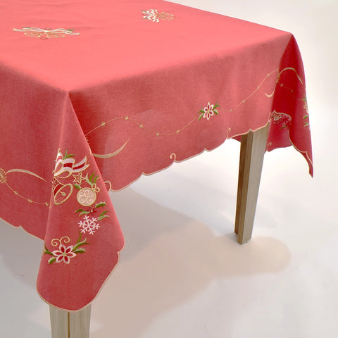 Christmas Bells Dining Table Topper | 54x72 inches