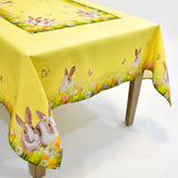 Printed Easter Bunnies Table Topper | 72x90 inches