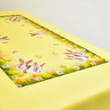 Printed Easter Bunnies Table Topper | 72x108 inches