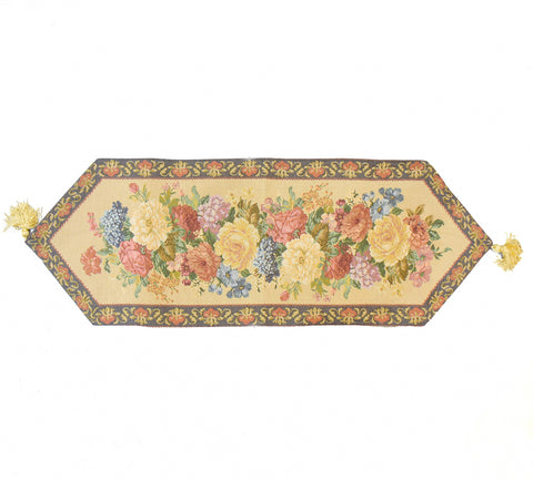 Flower Tapestry Table Runner | 33 x 180 cm