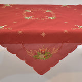 Christmas Candle Square Table Topper | 54 inches