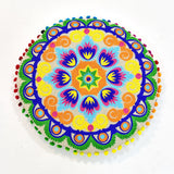 Multicolor Floral Embroidery Round Cushion | 45 x 45 cm