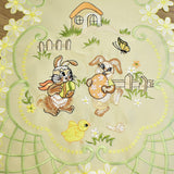Pastel Yellow Easter Bunny Table Topper | 36 inches