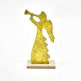 Decorative Wooden Christmas Angel With Horn