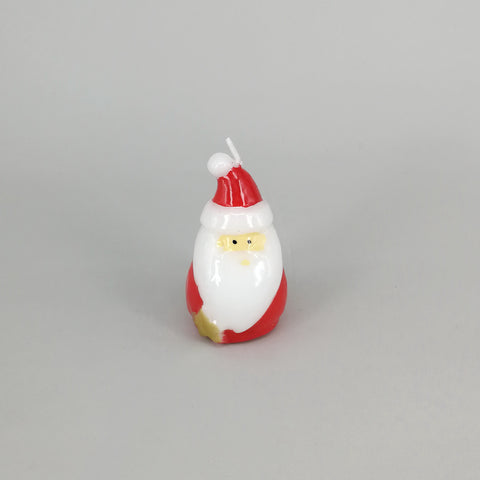 Decorative Red Christmas Santa Candle | Small
