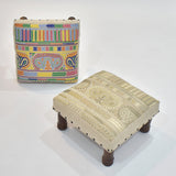 Indian Embroidery Foot Stool | 44 x 44 cm
