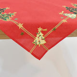 Applique Christmas Trees Square Table Topper | 36 inches