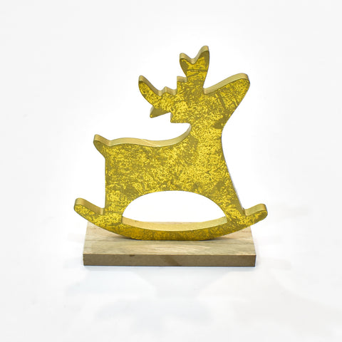 Decorative Christmas Swinging Wooden Deer