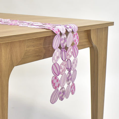 Mauve Easter Eggs Cutwork Table Runner | 8x64 inches