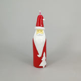 Decorative Red Christmas Santa with Tree Candle | Large