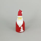 Decorative Red Christmas Santa with Tree Candle | Small