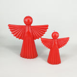 Decorative Red Christmas Angel Candle | Large