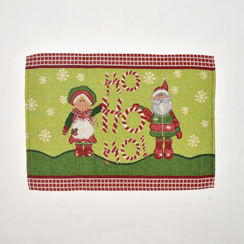 Ho Ho Ho Santa Christmas Tapestry Doily | 33 x 45 cm