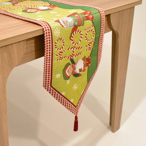 Ho Ho Ho Santa Christmas Tapestry Table Runner | 33 x 180 cm
