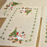Snowy & Tree Christmas 3 Piece Tablecloths Set