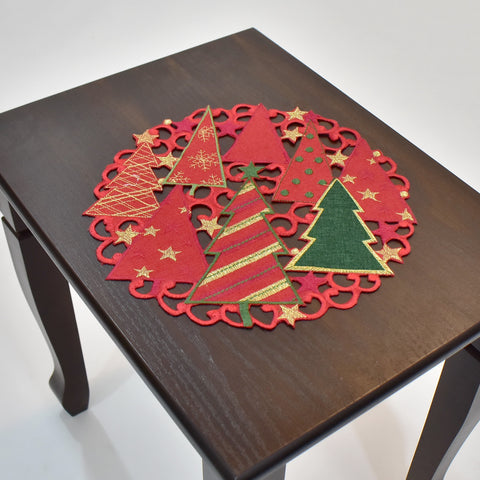 Christmas Trees Doily | 12 inches