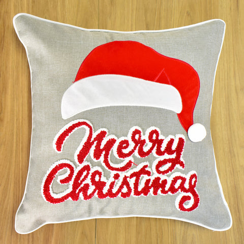 Grey Christmas Cushion Cover | 45 x 45 cm
