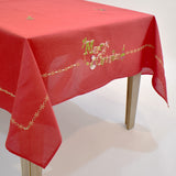 Red Merry Christmas  Dining Table Topper | 72x144 inches