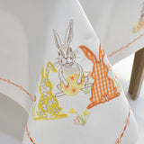 Orange Easter Bunny Table Topper | 72x90 inches