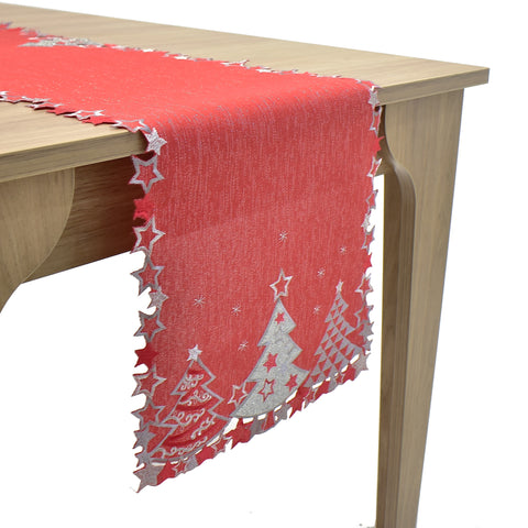 Christmas Tree Applique Table Runner | 16x72 inches